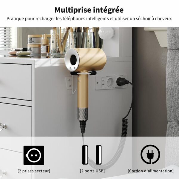 Coiffeuse avec Miroir & Rangement