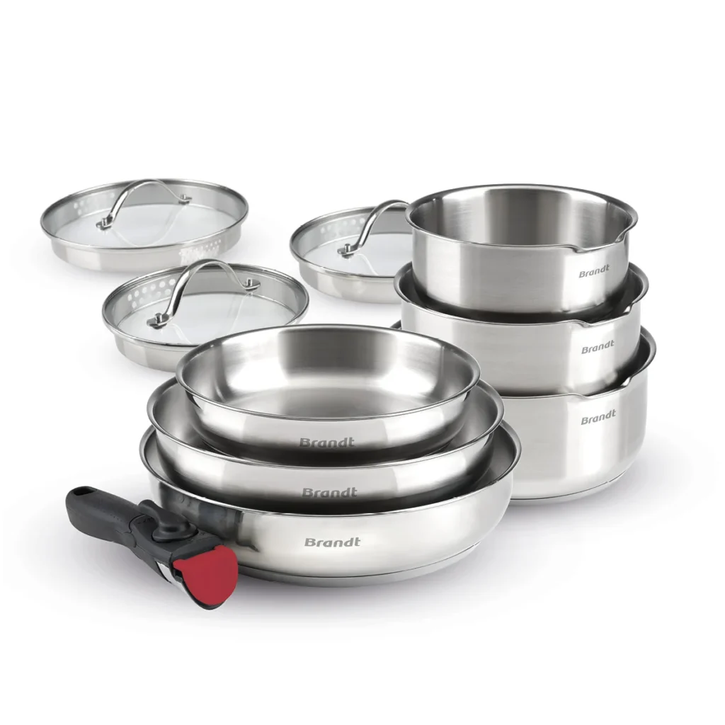 Set de cuisine inox 10 pièces – De la plaque au four sans changer de plat