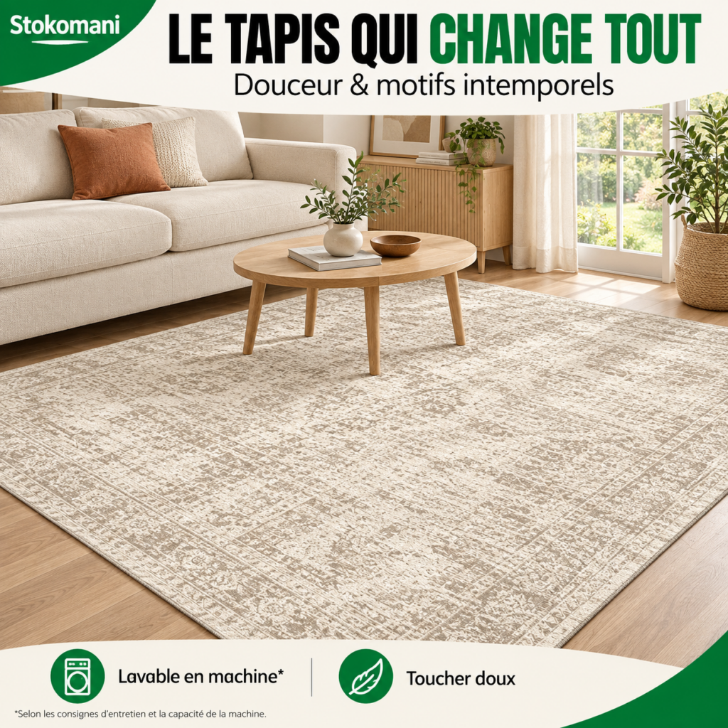 Tapis Serena — Motifs Élégants & Lavable en Machine