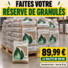 Palette de Granulés de Bois 100 % Résineux — Environ 500 kg