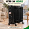 Radiateur à Bain d’Huile Mobile — Thermostat & Minuterie
